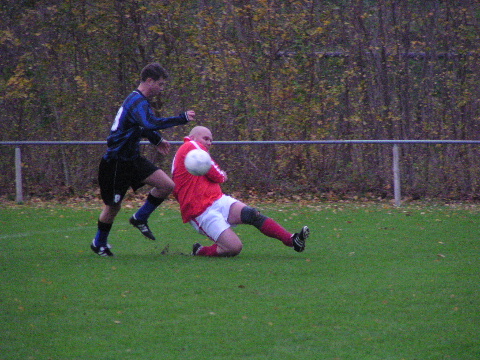 Jos Bos met een sliding